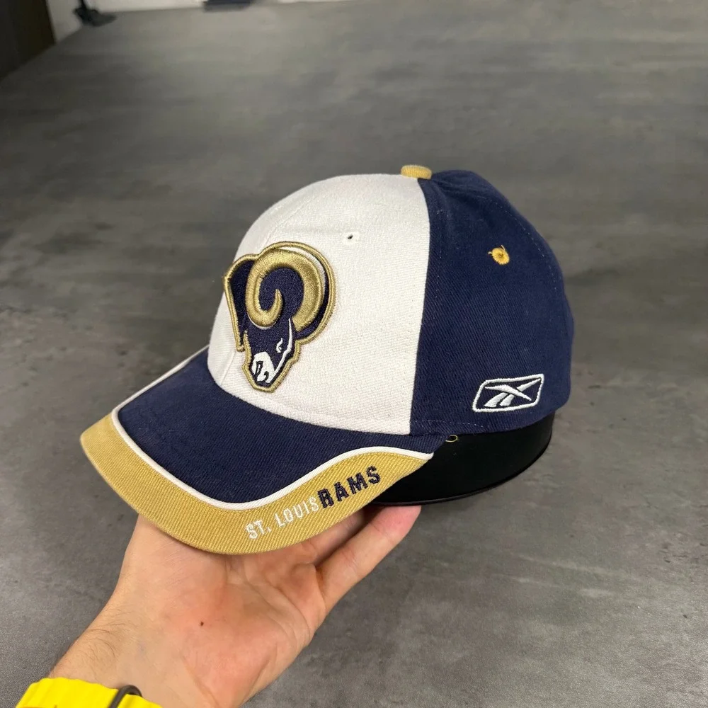 Reebok St. Louis Rams NFL Equipment Hat Cap Gold Blue‎ Kids Football